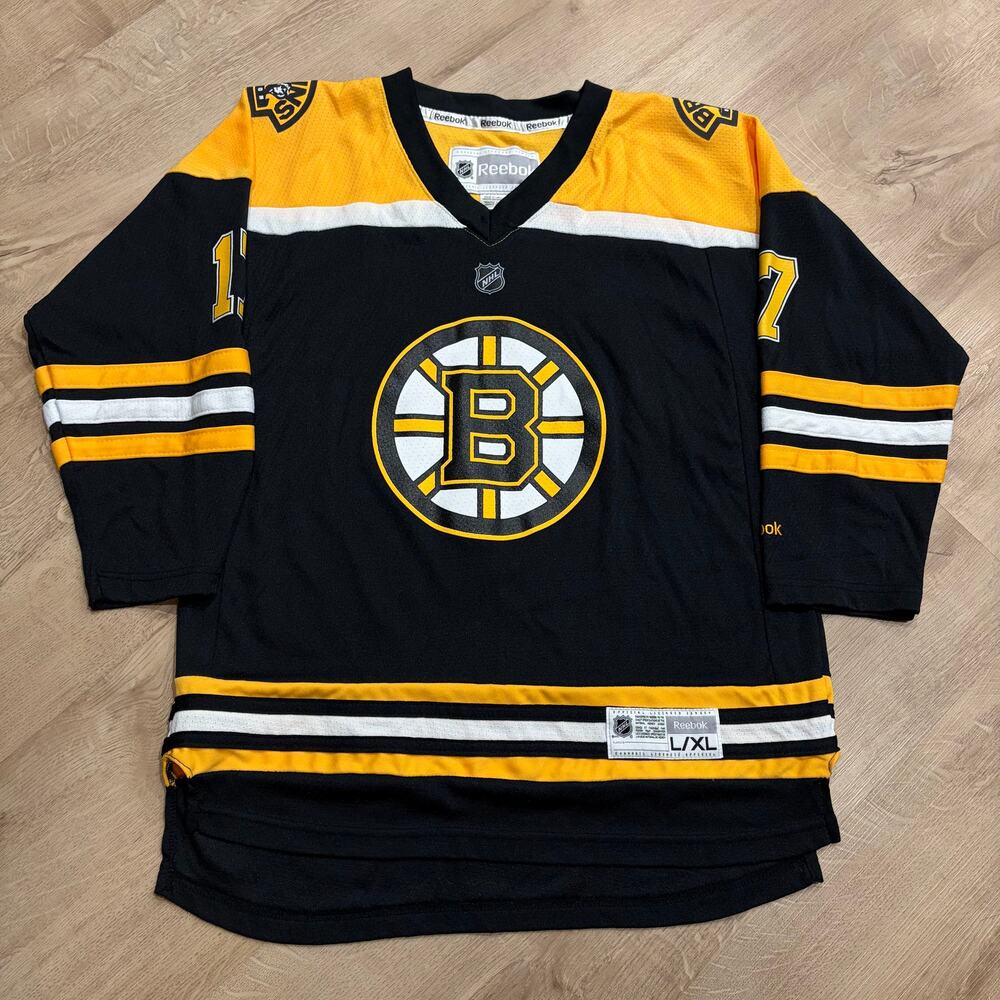 Reebok NHL Boston Bruins Milan Lucic 17 Black Home Jersey Youth Boys L/XL Hockey